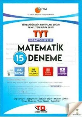 TYT Matematik 15 Deneme Maraton Serisi kapağı