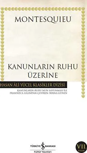 Kanunların Ruhu Üzerine kapağı