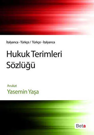 Hukuk Terimleri Sözlüğü İtalyanca-Türkçe - Türkçe-İtalyanca kapağı