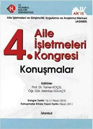 4. Aile İşletmeleri Kongresi - Konuşmalar kapağı