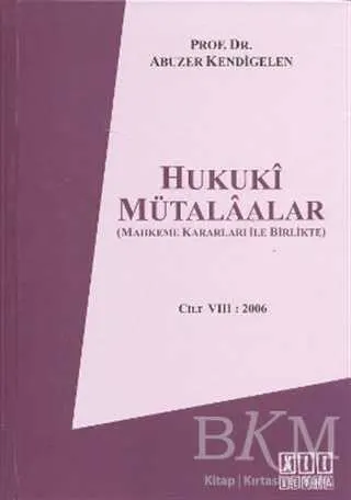Hukuki Mütalaalar Cilt 8: 2006 kapağı