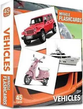 Miracle Flashcards - Vehicles Box 45 Cards kapağı