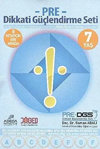 Adeda PRE Dikkati Güçlendirme Seti 1. Sınıf 7 Yaş kapağı