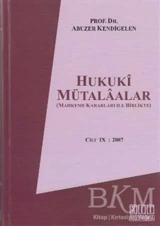 Hukuki Mütalaalar Cilt 9: 2007 kapağı