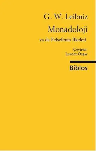 Monadoloji ya da Felsefenin İlkeleri kapağı