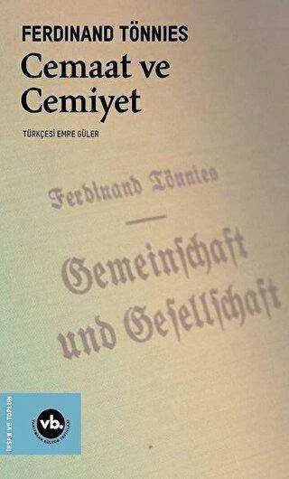 Cemaat ve Cemiyet kapağı