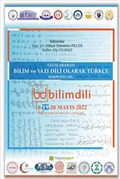 Uluslararası Bilim ve Yazı Dili Olarak Türkçe Sempozyumu : 18-19-20 Mayıs 2022 kapağı
