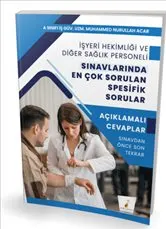 İşyeri Hekimliği ve Diğer Sağlık Personeli Sınavlarında En Çok Sorulan Spesifik Sorular kapağı