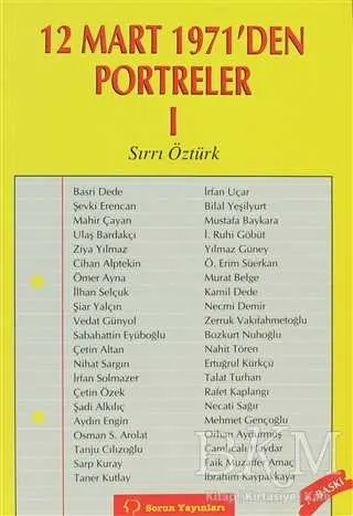 12 Mart 1971’den Portreler Cilt: 1 kapağı