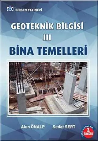 Geoteknik Bilgisi 3 Bina Temelleri kapağı