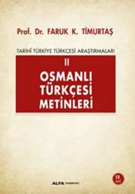 Osmanlı Türkçesi Metinleri 2 kapağı