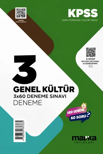 KPSS Genel Kültür 3x60 Deneme Sınavı kapağı