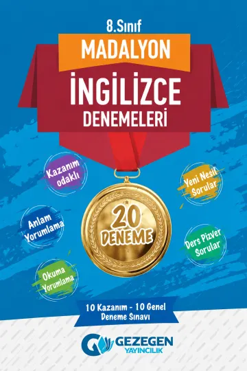 8. Sınıf İngilizce Madalyon 20 li Denemeleri kapağı